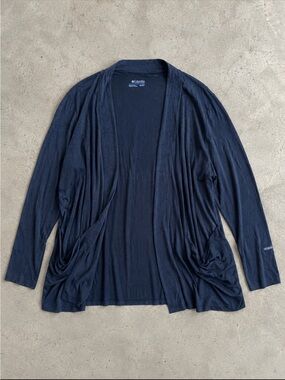 Columbia Inner Luminosity III Wrap Cardigan Women’s 3X Navy Open Front Office